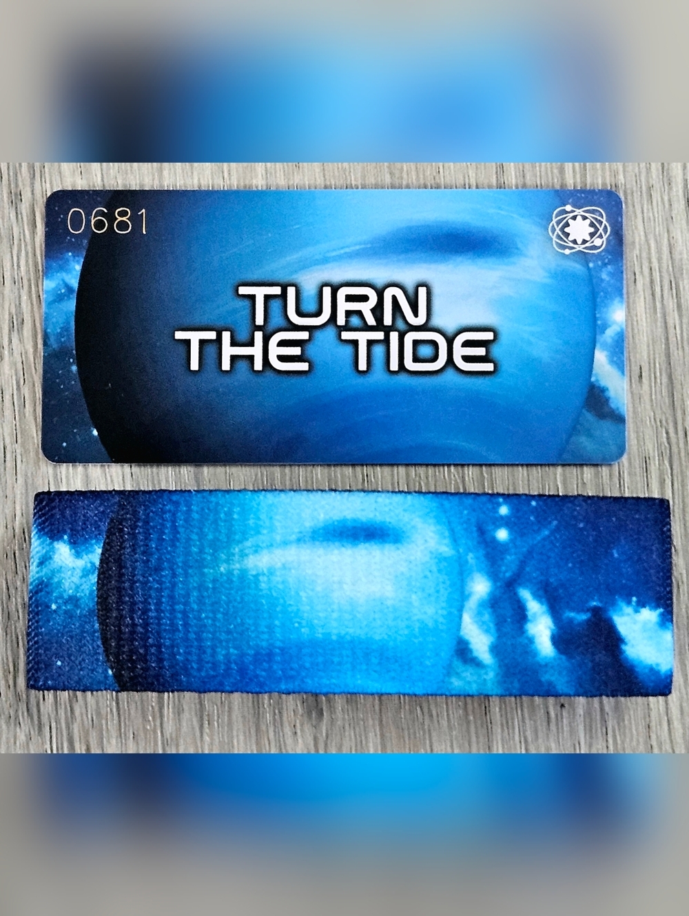 ZOX "TURN THE TIDE" #681 NEPTUNE RARE UNREDEEMED DIAMOND COLLECTIBLE WRISTBAND
